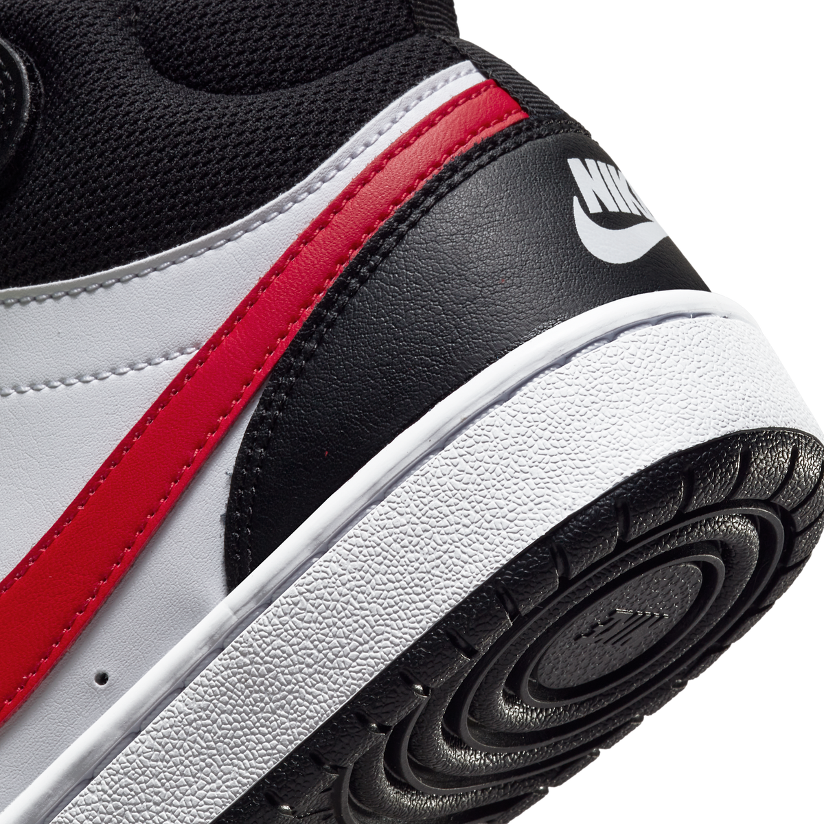 Nike Court Borough Mid 2 White Black University Red (GS) | DO5889-161
