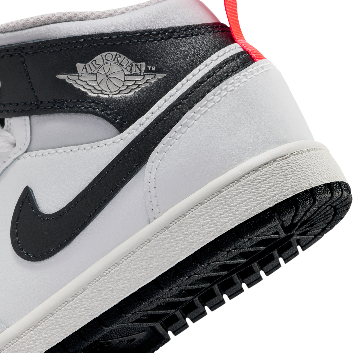 Jordan 1 Mid Summit White Infrared Black (PS)