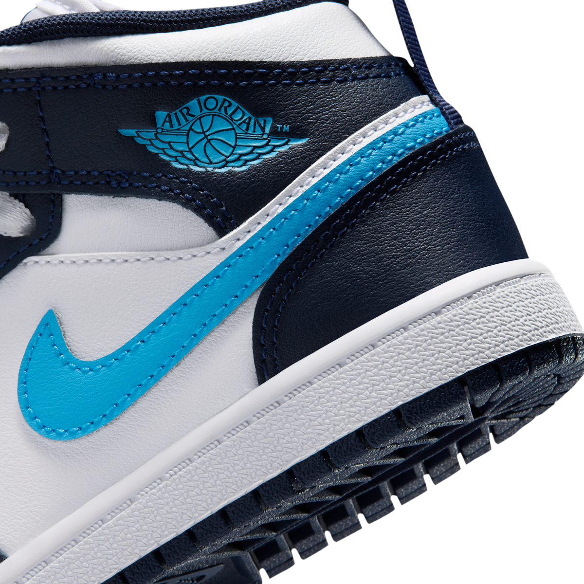 Jordan 1 Mid Obsidian Dark Powder Blue (PS)