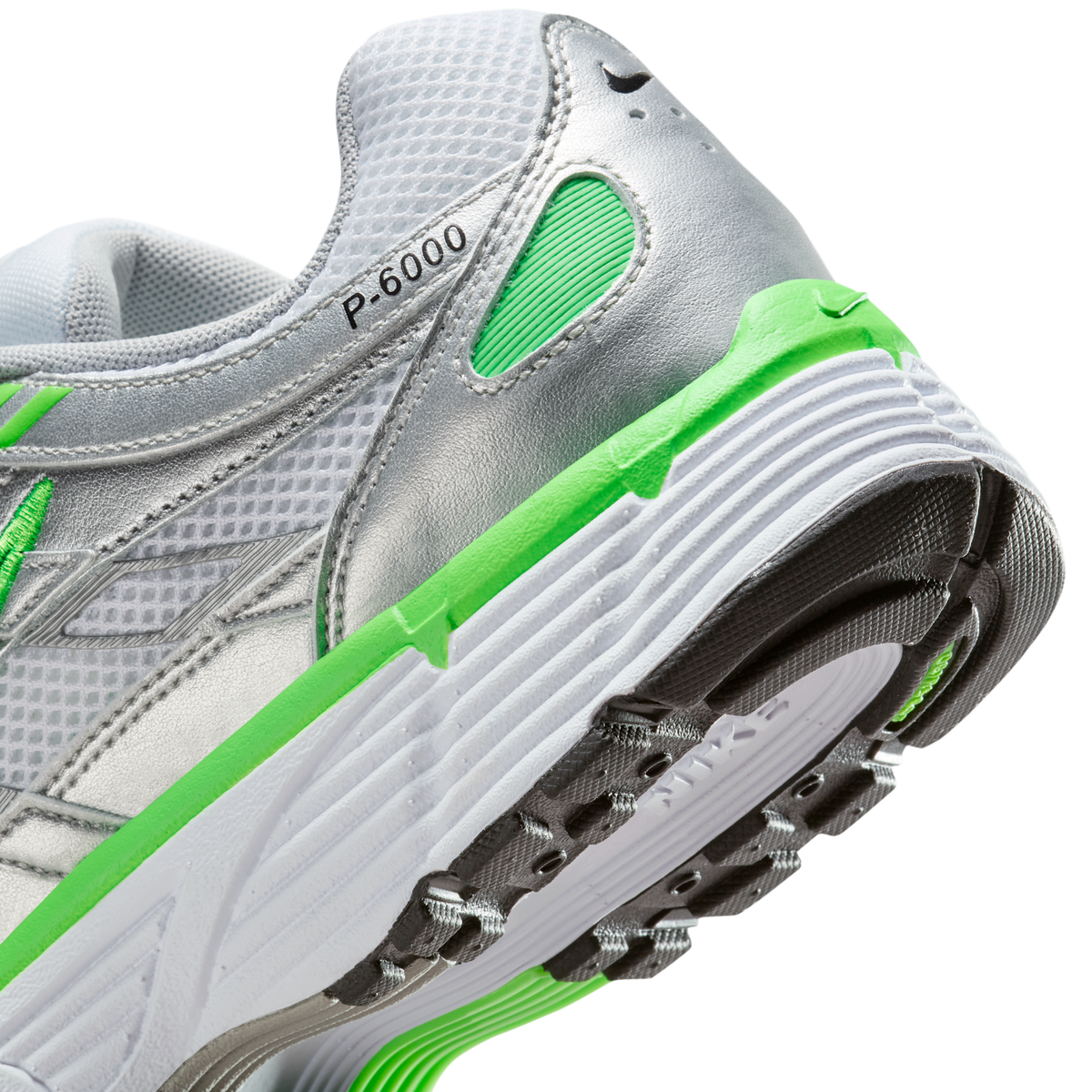 Nike P-6000 SE Metallic Silver White Green Strike