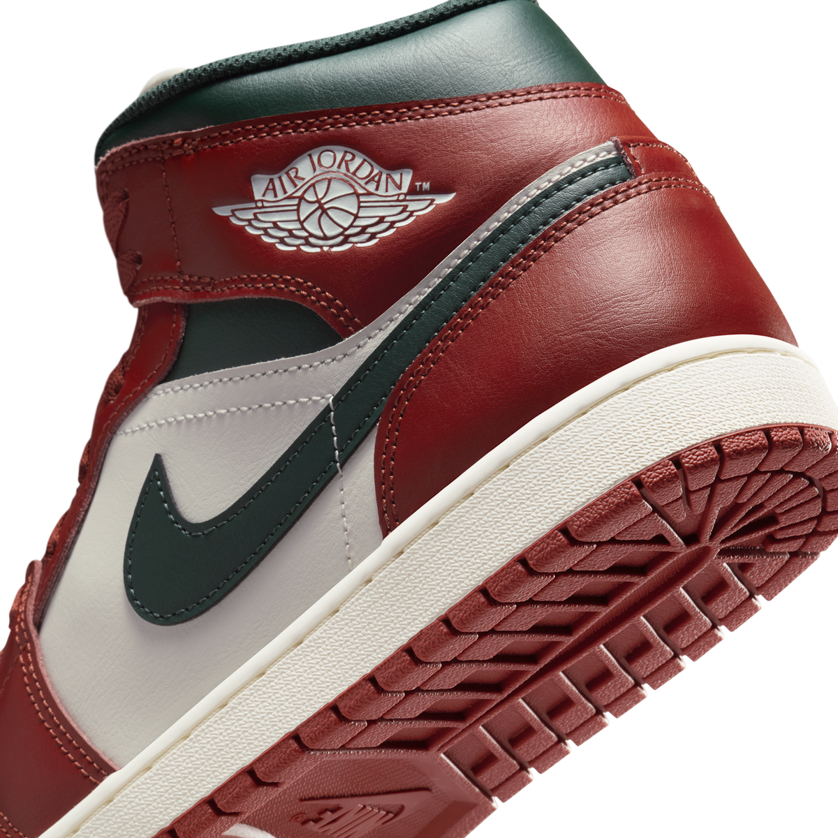 Jordan 1 Mid Redstone Midnight Green