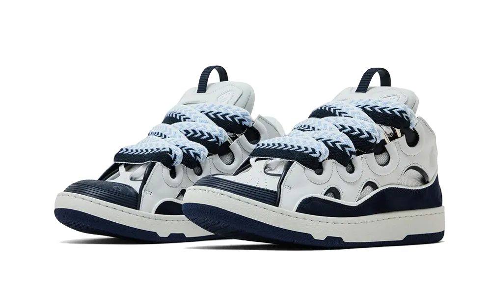 Lanvin Curb White Navy Blue