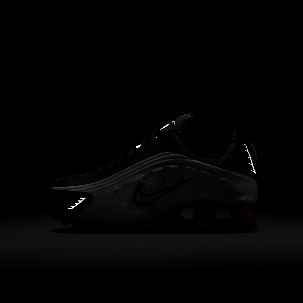 Nike Shox R4 Metallic Silver Black Picante Red (GS)