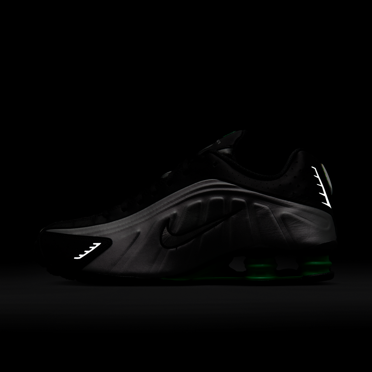Nike Shox R4 Metallic Silver Green Shock | HQ1988-006
