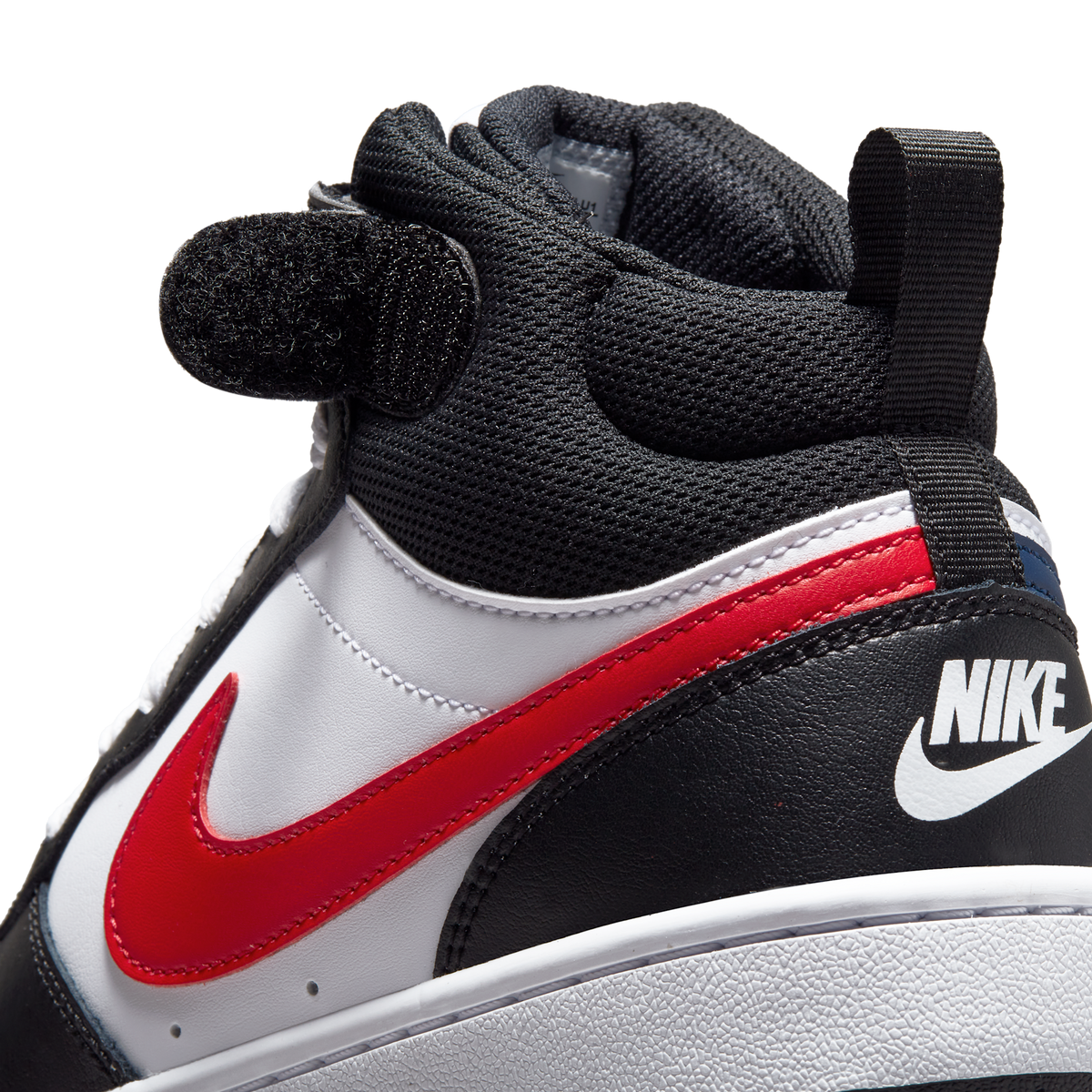 Nike Court Borough Mid 2 White Black University Red (GS) | DO5889-161