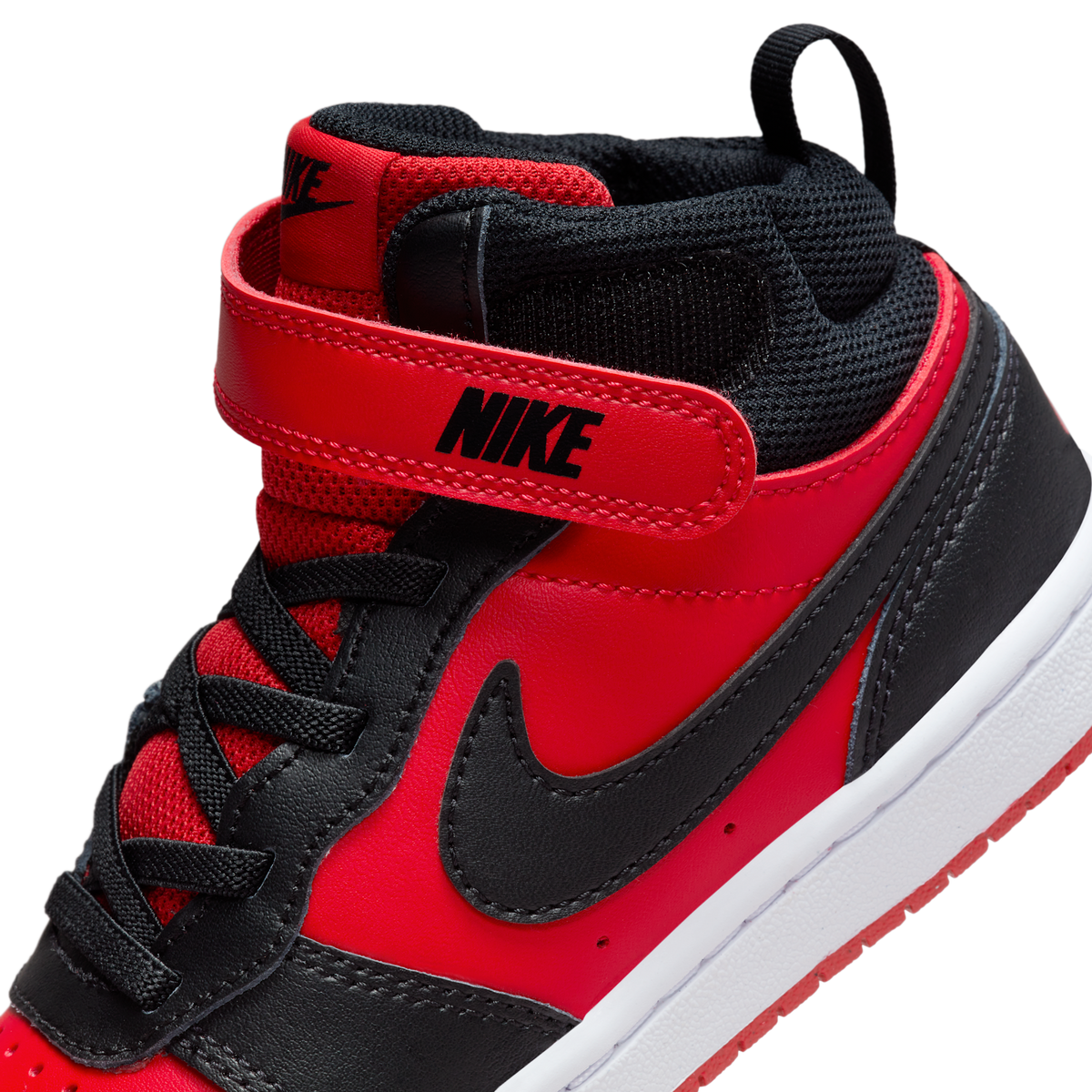 Nike Court Borough Mid 2 Black University Red (PS)