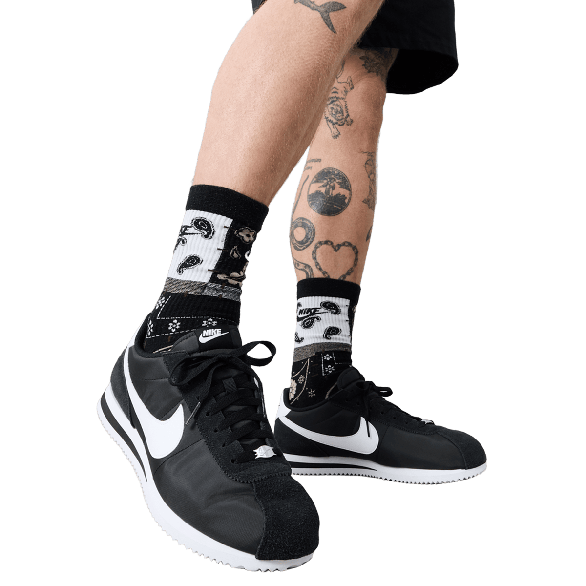 Nike Cortez Textile Black White