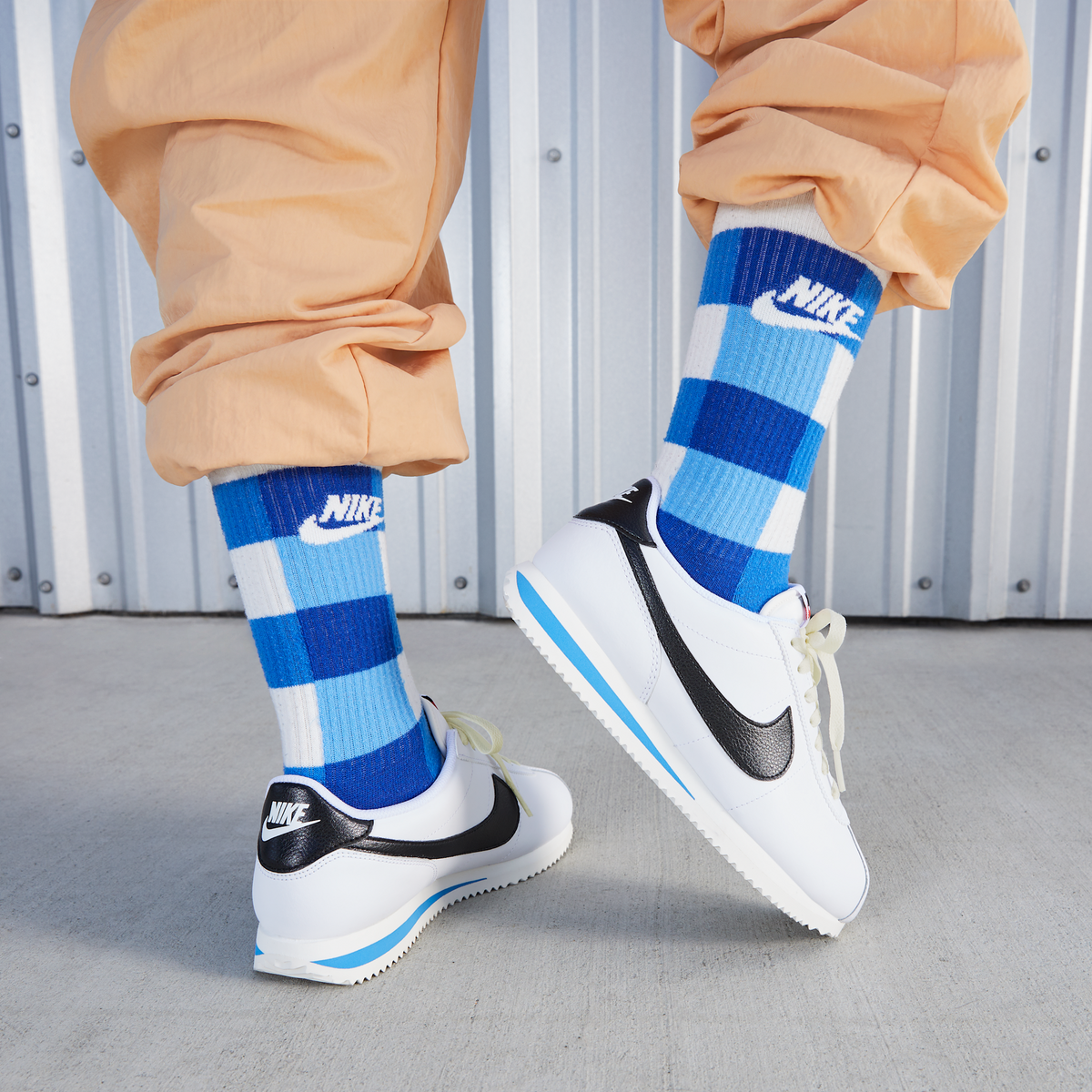 Nike Cortez White Black Light Photo Blue (Women's)