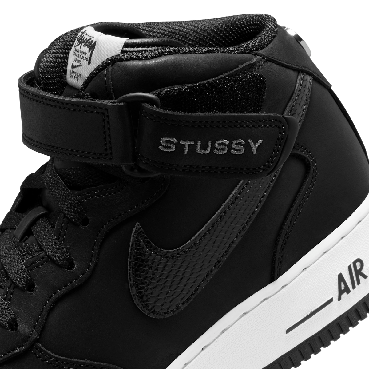 Nike Air Force 1 Mid Stussy Black White