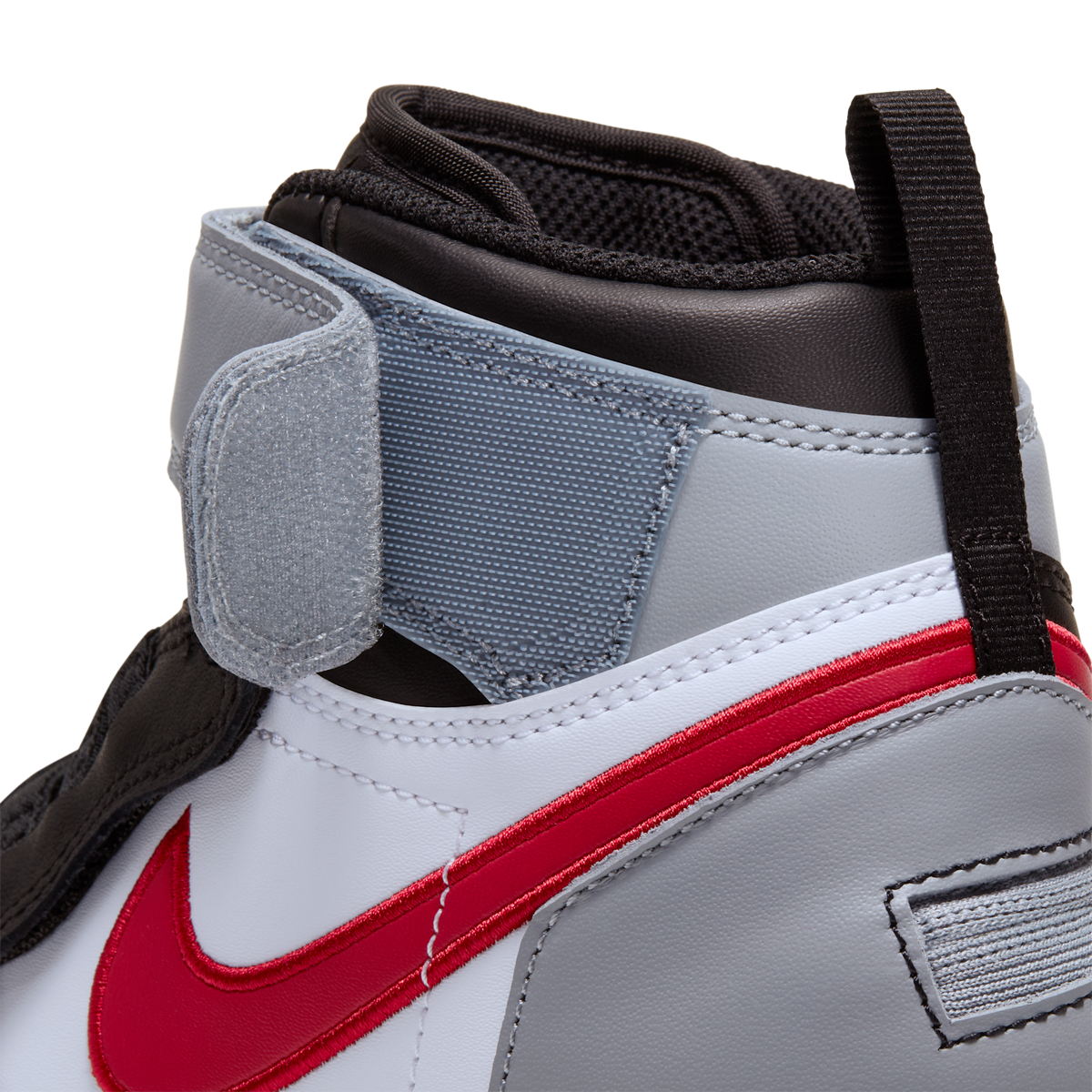 Jordan 1 High FlyEase Black Particle Grey Gym Red (GS)