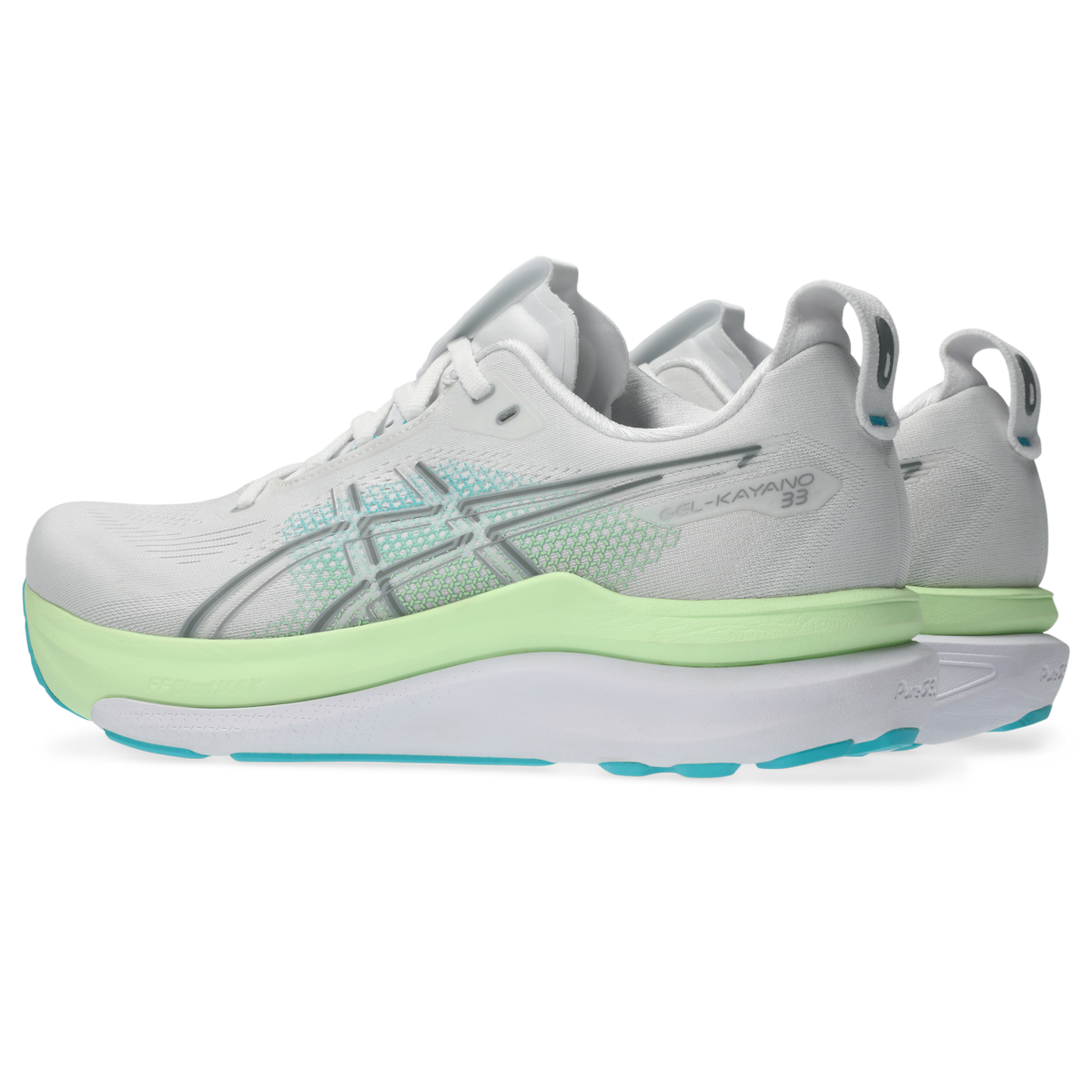 ASICS Gel-Kayano 33 White Energy Aqua