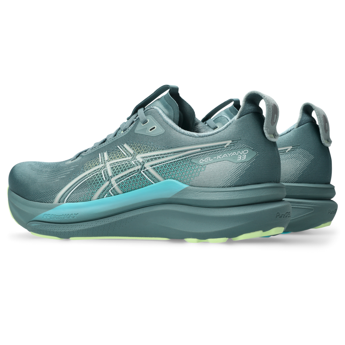 ASICS Gel-Kayano 33 Foggy Teal Illuminate Yellow