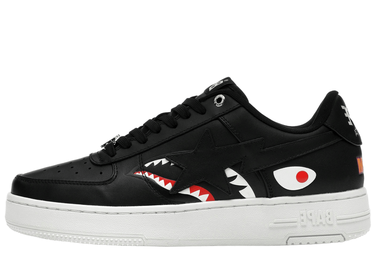 A Bathing Ape Bape Sta Low Shark Pack Black