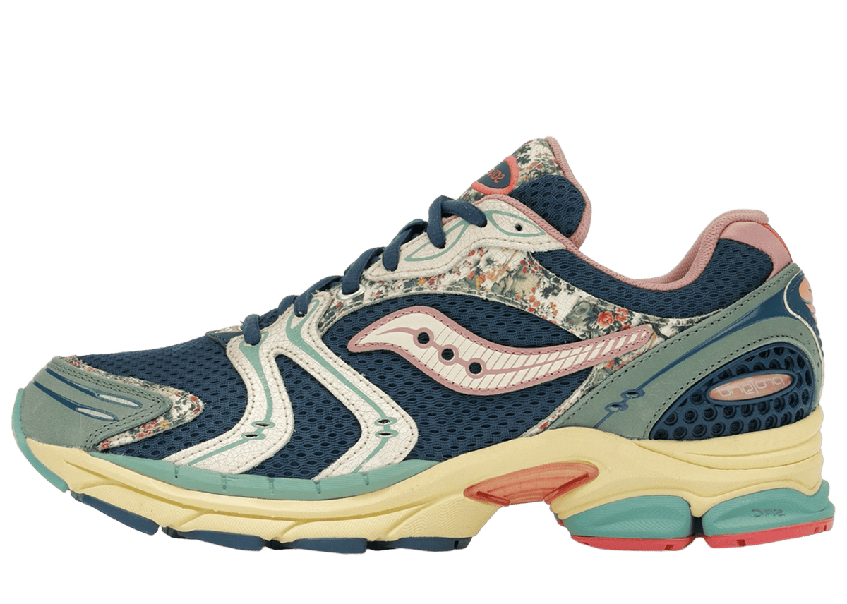 Saucony ProGrid Triumph 4 Floral Blue Beige | S71015-2