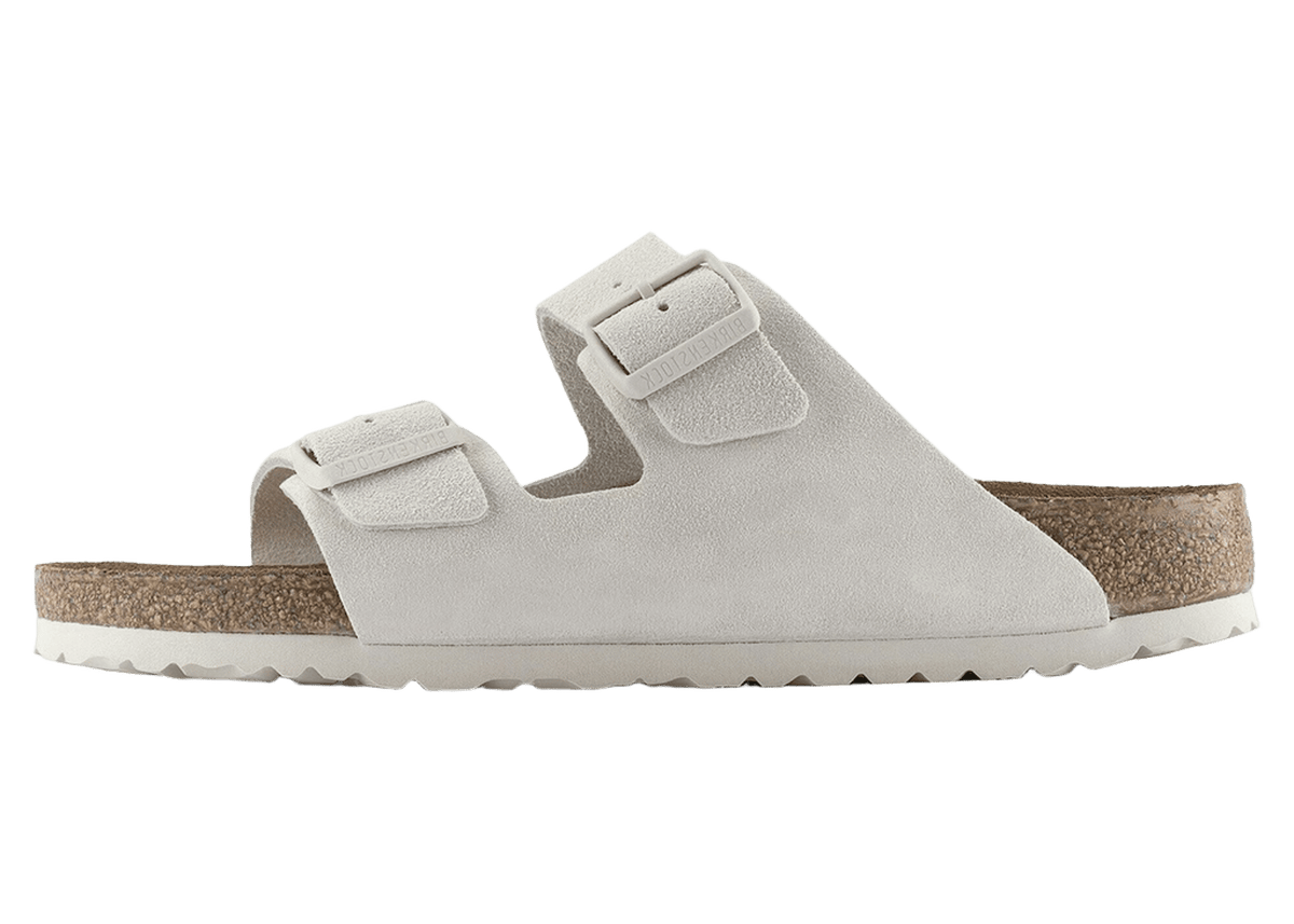 Birkenstock Arizona Soft Footbed Suede Antique White