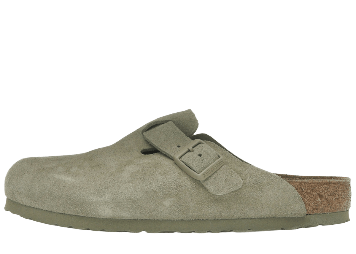Birkenstock Boston Suede Faded Khaki
