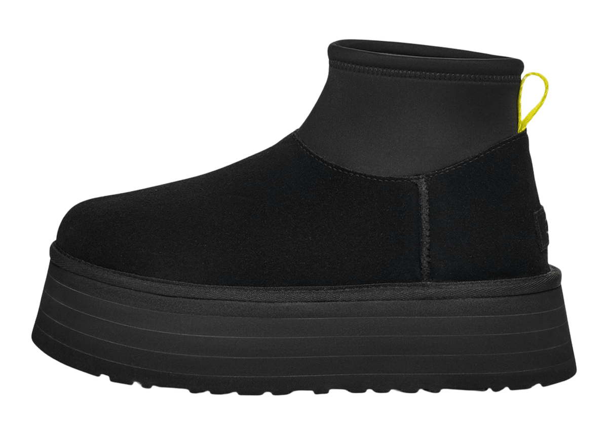 UGG Classic Mini Dipper Boot Black Yellow (Women's) | 1168170-BLK