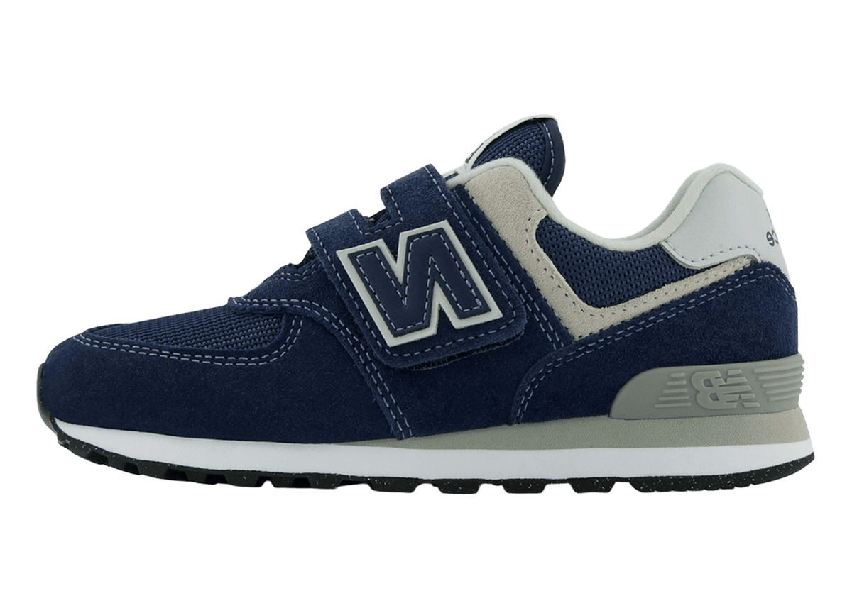 New Balance 574 Core Hook and Loop Navy White (PS)