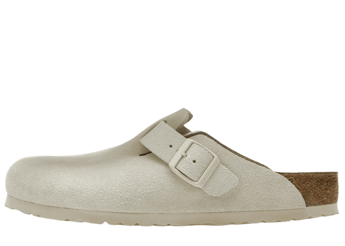 Birkenstock Boston Antique White Suede