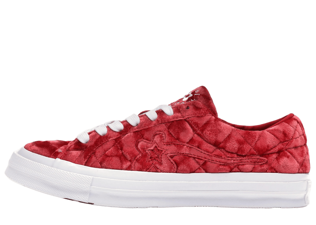 Converse One Star Ox Golf le Fleur TTC Quilted Velvet Barbados Cherry