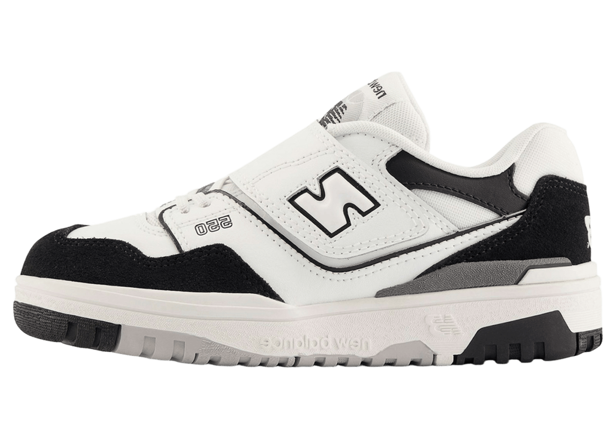 New Balance 550 Bungee Lace White Black Rain Cloud (PS)