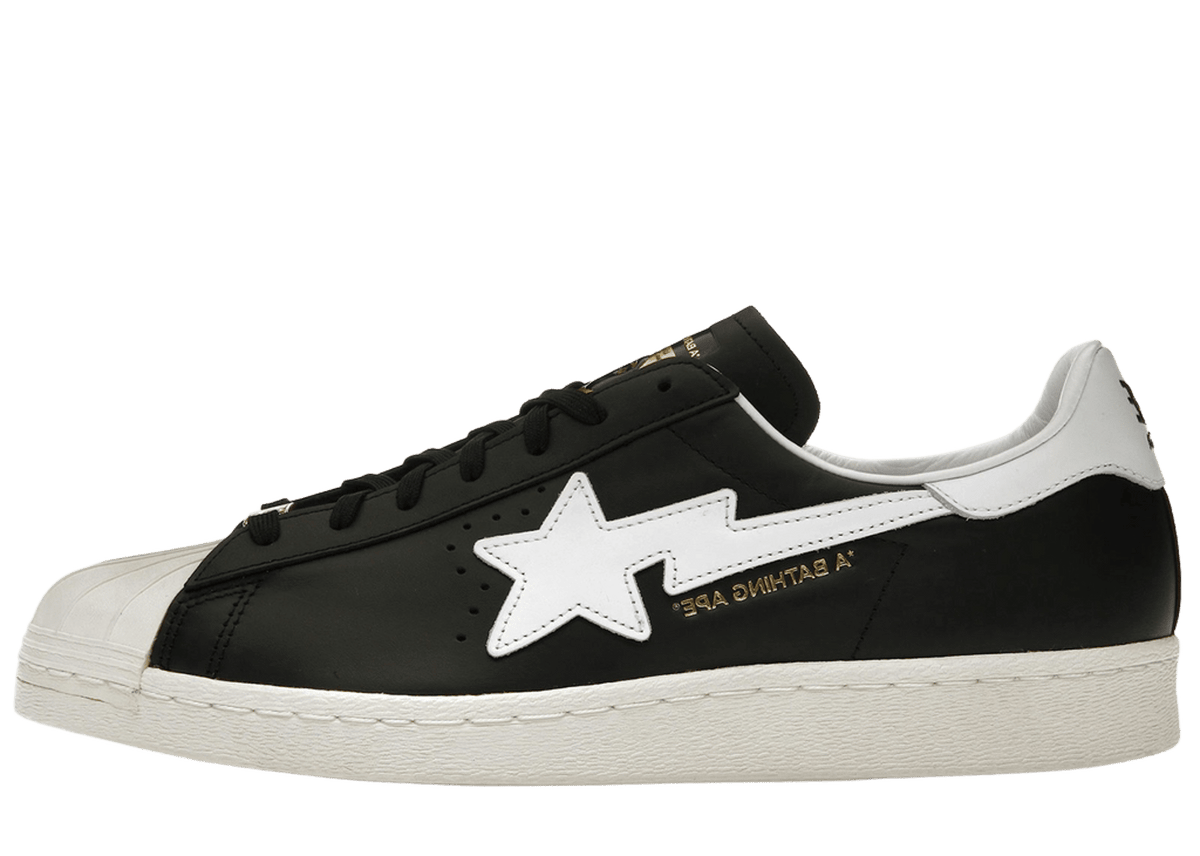 adidas Superstar 80s Bape Black White Gold (2022)