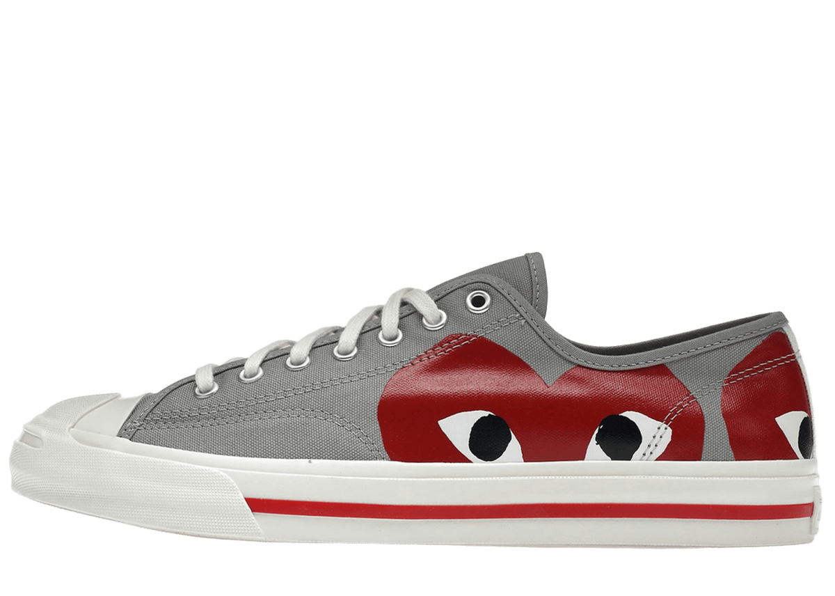 Converse Jack Purcell Comme des Garcons PLAY Grey Red