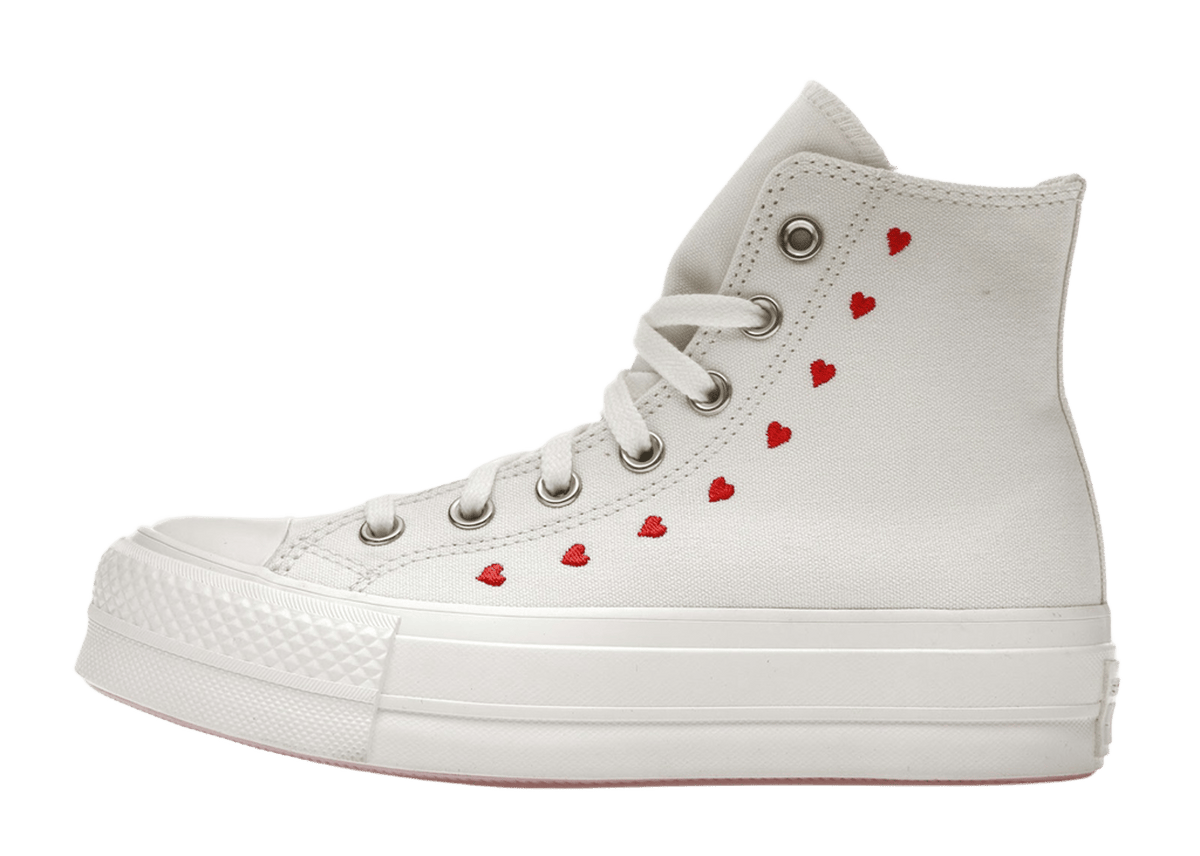 Converse Chuck Taylor All Star Lift Hi White Red (Women's)