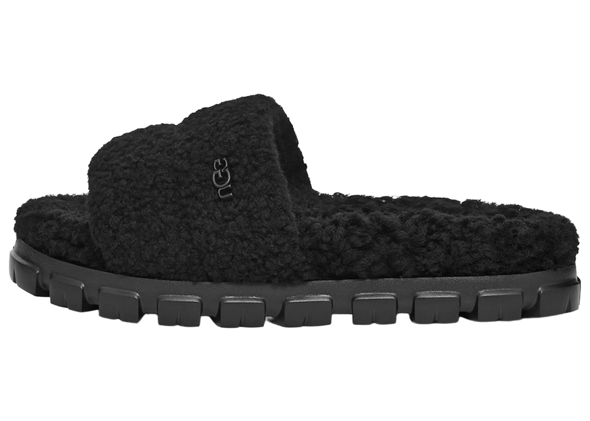 UGG Cozetta Curly Slide Black (Women's) | 1130838-BLK