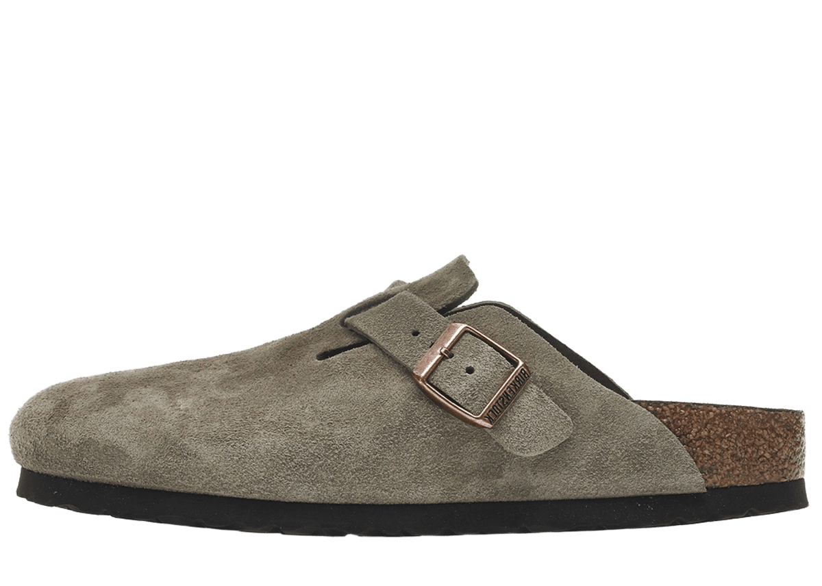 Birkenstock Boston Soft Footbed Suede Taupe (Narrow Fit)