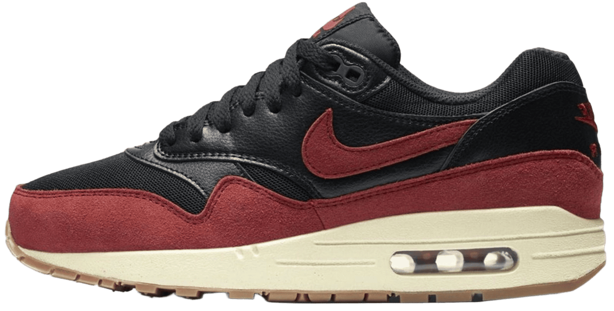 Nike Air Max 1 Black Red Sail (Women's)