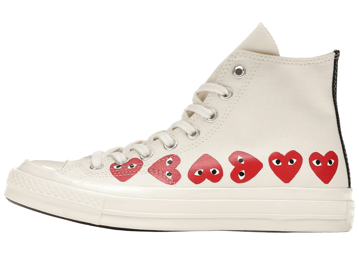Converse Chuck Taylor All Star 70 Hi Comme des Garcons PLAY Multi-Heart White