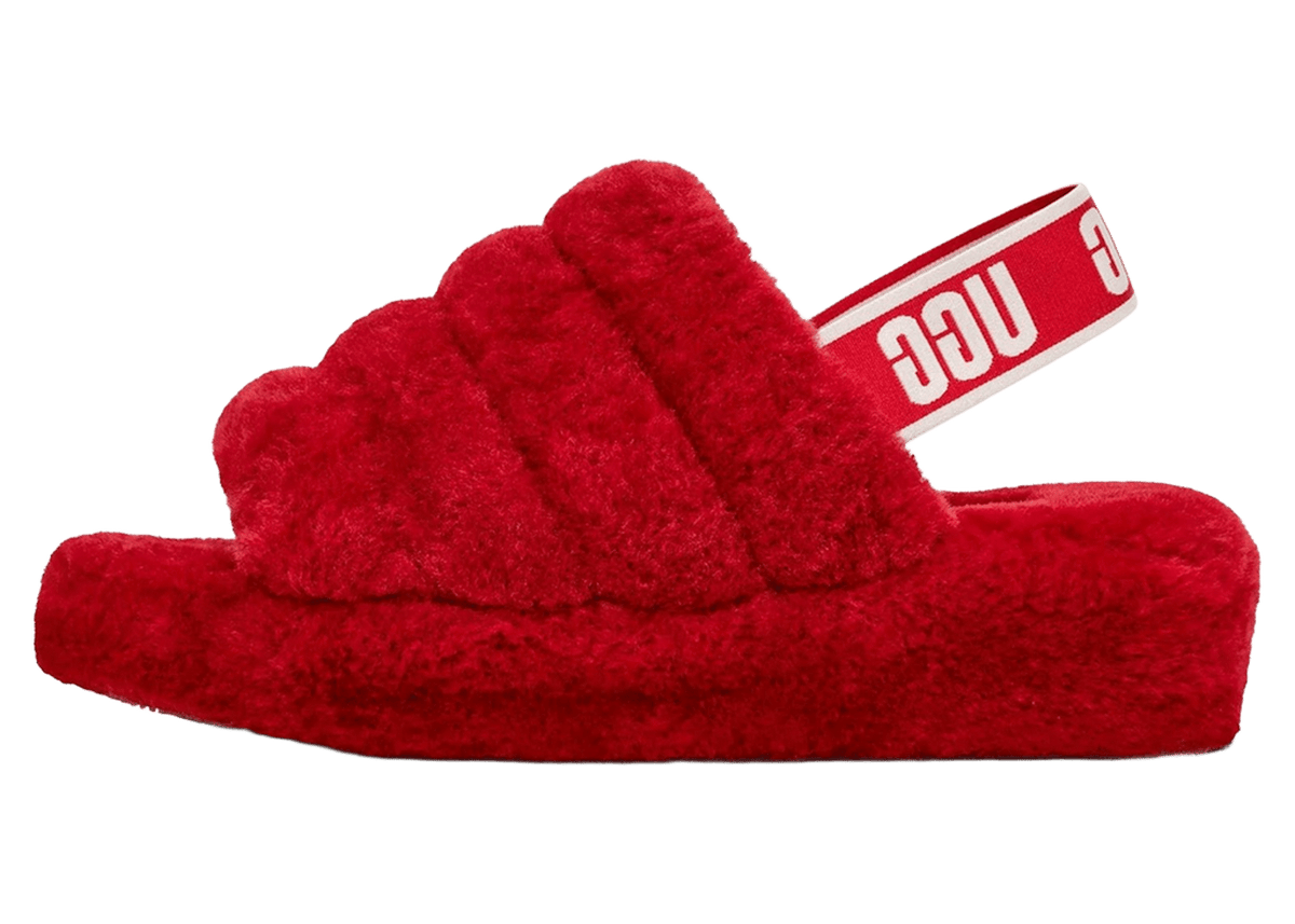 UGG Fluff Yeah Slide Ribbon Red (Women's) | 1095119-RBRD