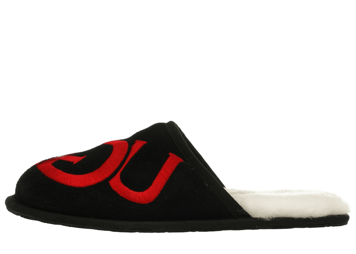 UGG Scuff Logo Slipper Black Red | 1101324-BLK