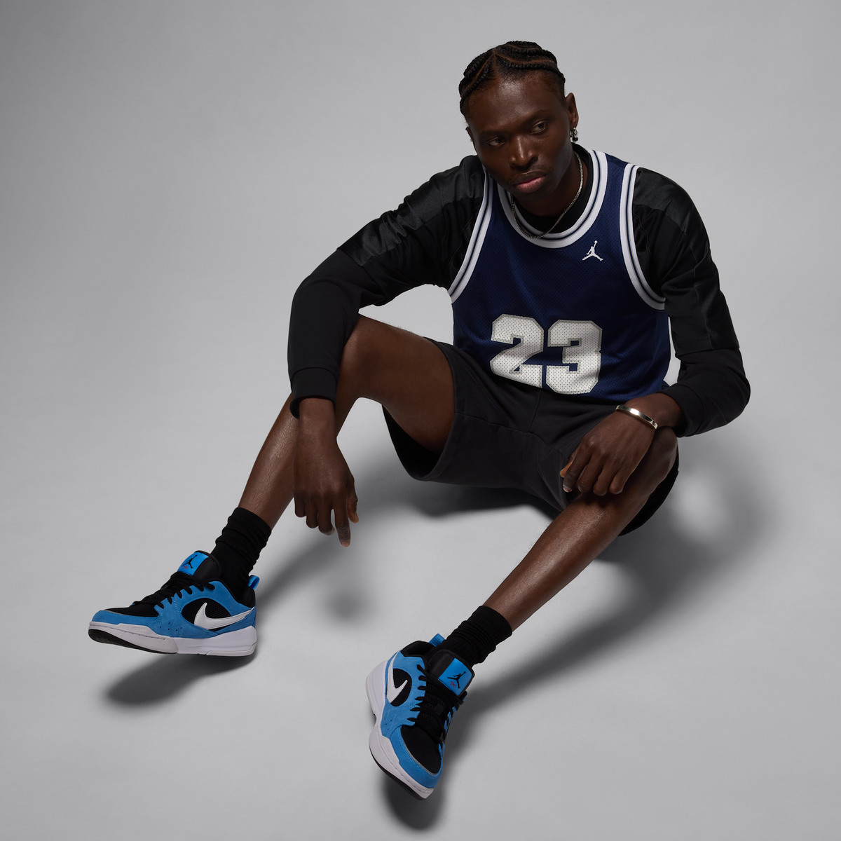 Jordan CMFT Era Black University Blue Varsity Red White