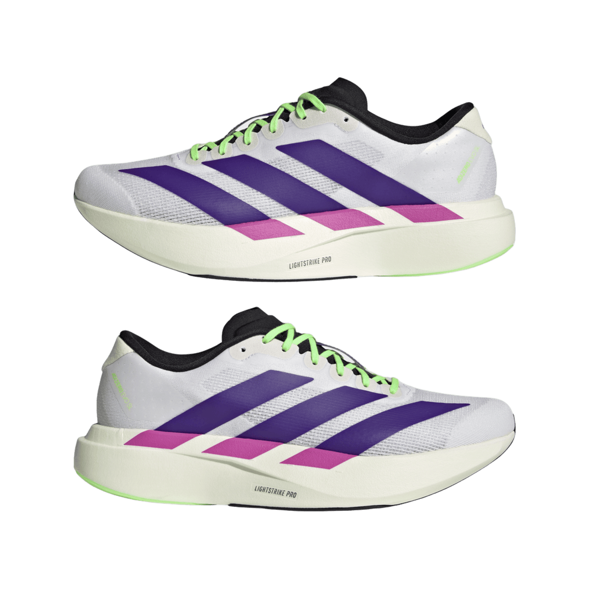 adidas Adizero Evo SL White Purple Lime Burst