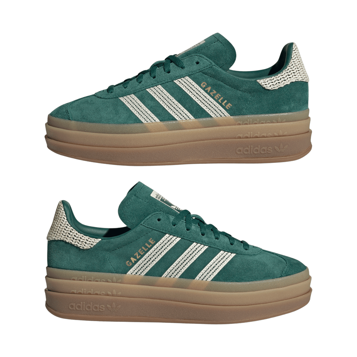 adidas Gazelle Bold Collegiate Green White Gold (Women's)