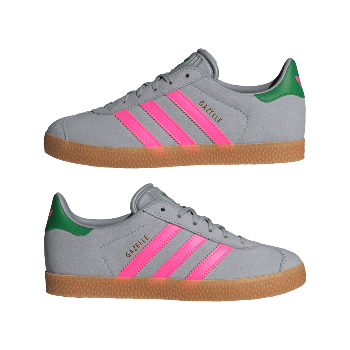 adidas Gazelle Halo Silver Lucid Pink Green (GS)