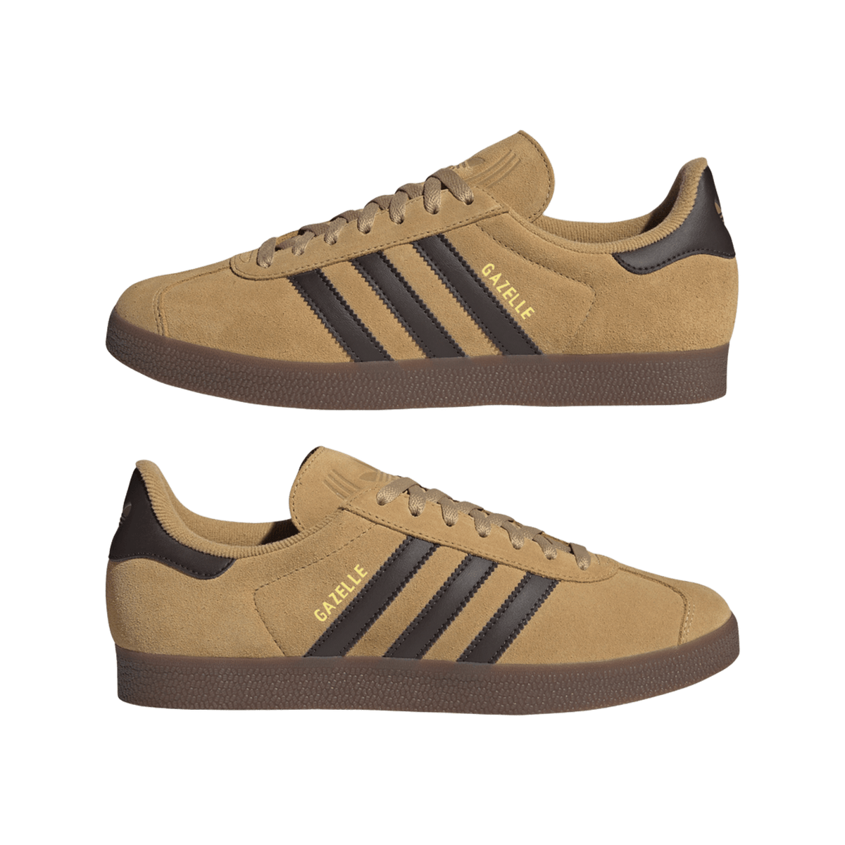 adidas Gazelle Golden Beige Dark Brown Gold Metallic
