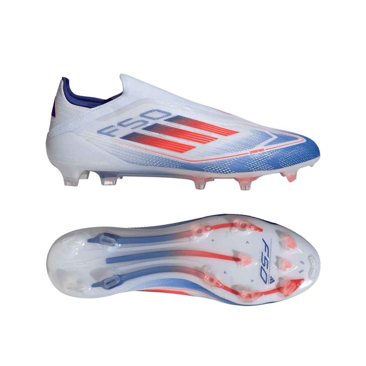 adidas F50 Elite Laceless FG Cloud White Solar Red Lucid Blue