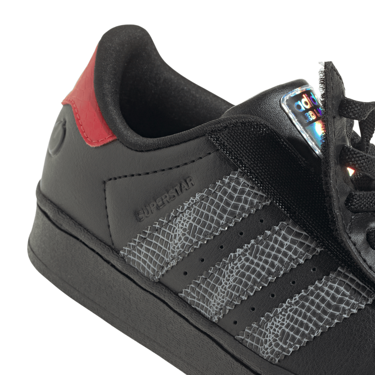 adidas Superstar LED Lights Comfort Closure Core Black Red (PS)