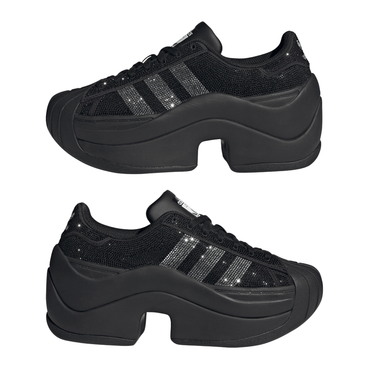 adidas Superstar Bold Rhinestone Black Silver (Women's)