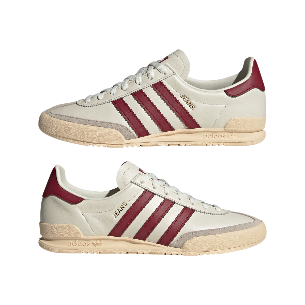 adidas Jeans Chalk White Collegiate Burgundy