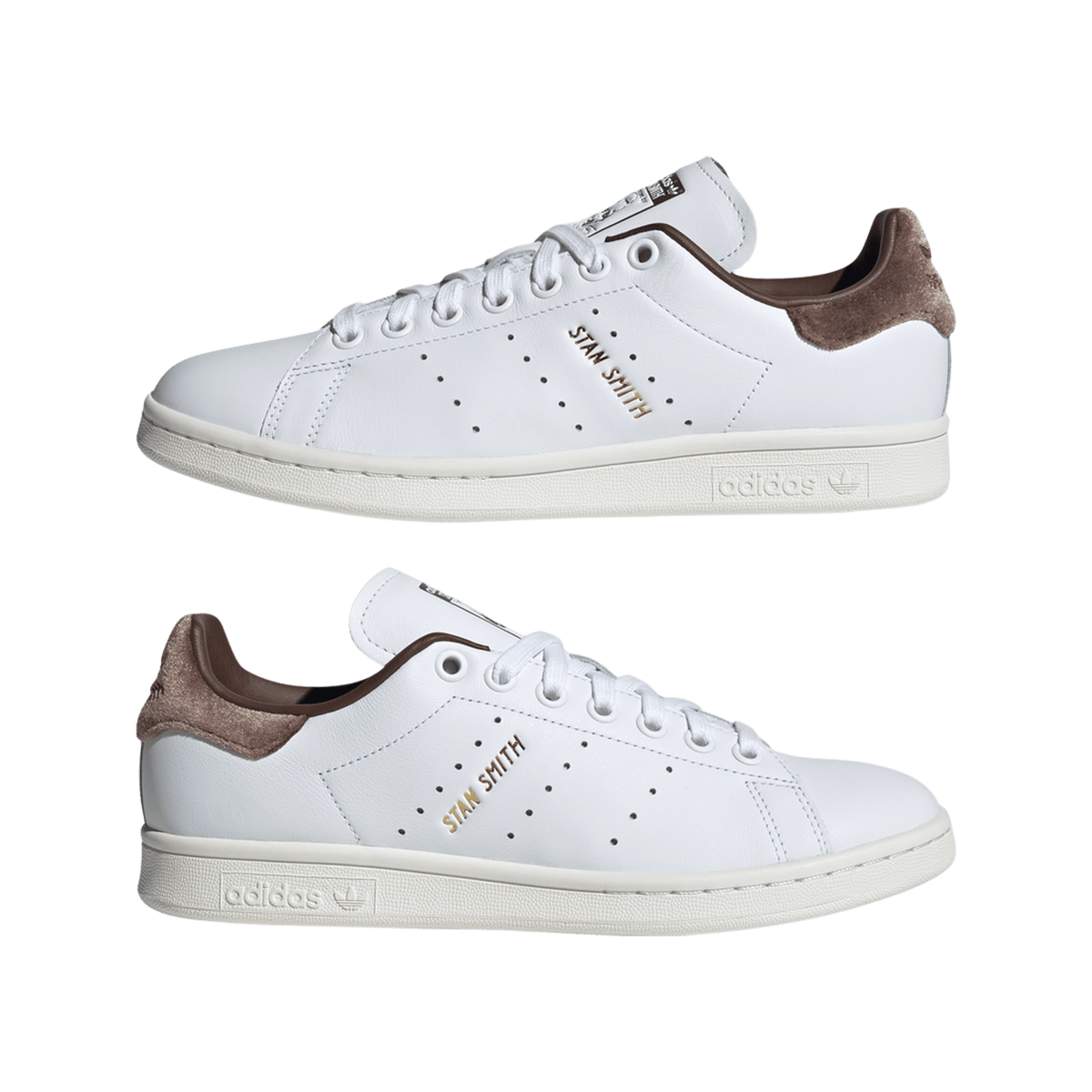 adidas Stan Smith Cloud White Gold Metallic Brown (Women's)
