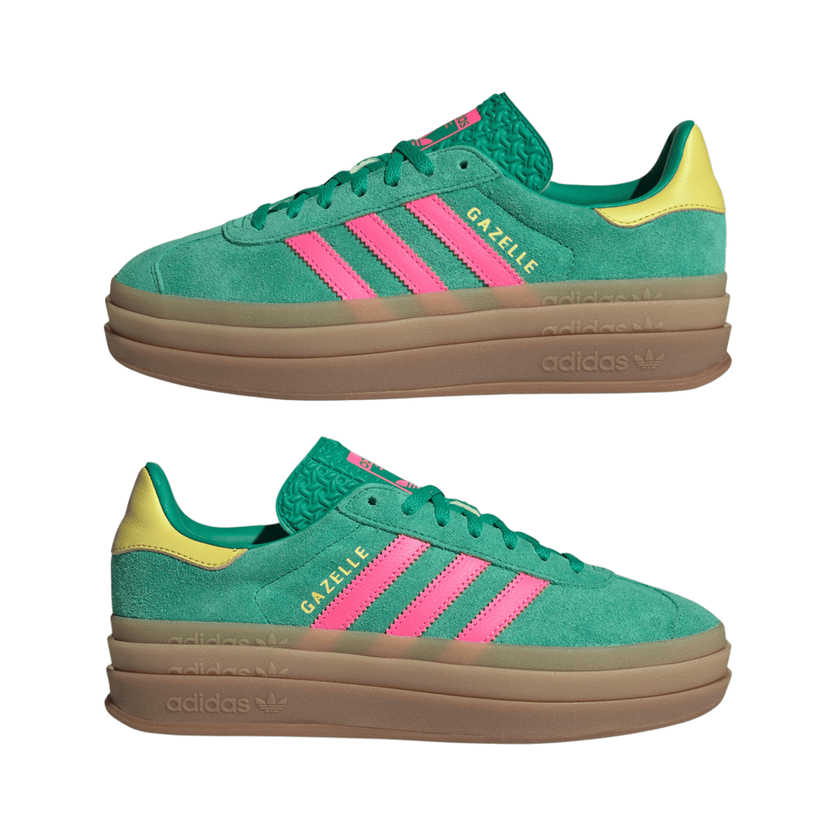 adidas Gazelle Bold Court Green Lucid Pink (Women's)