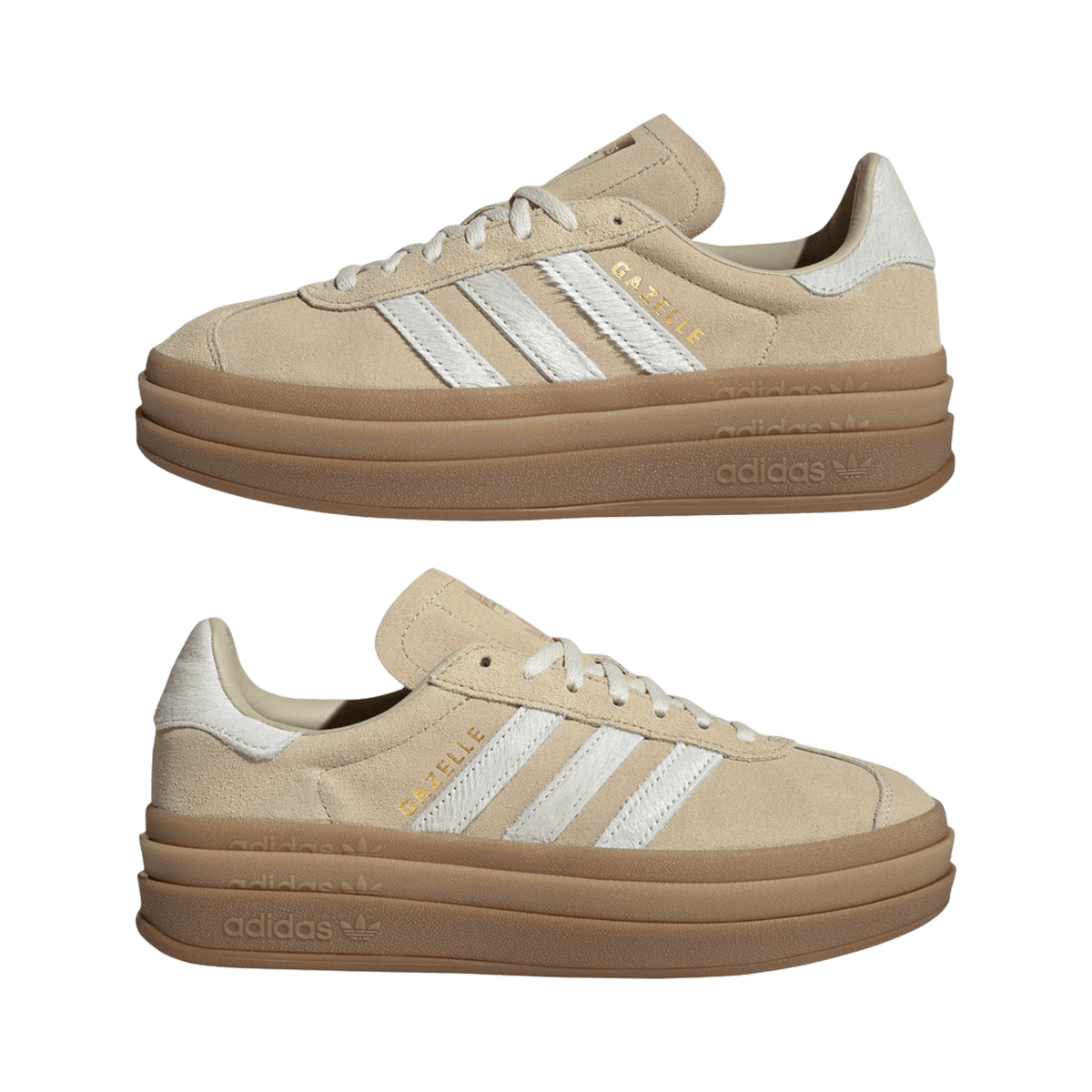 adidas Gazelle Bold Stone Khaki Cream White (Women's)