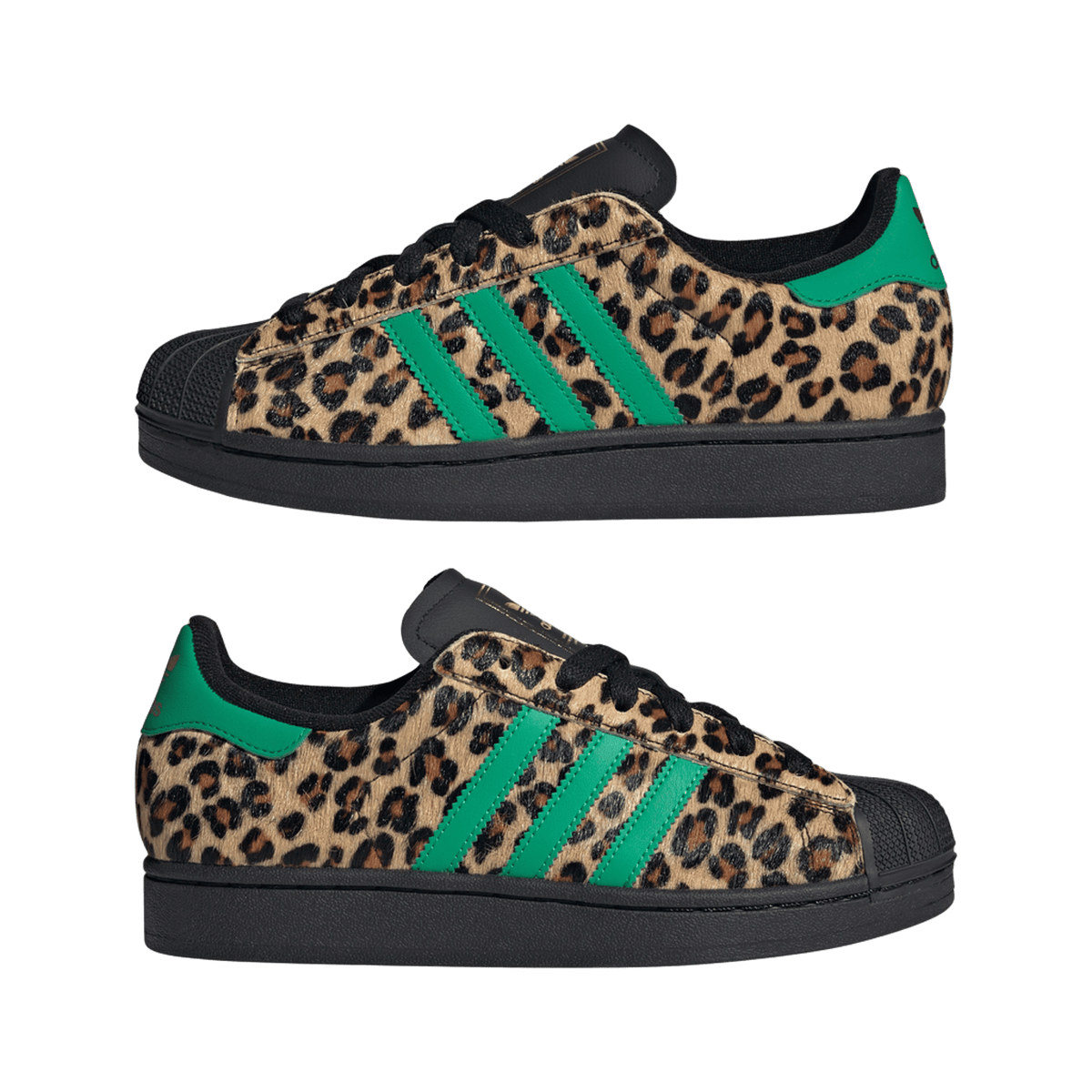 adidas Superstar Black Green Leopard (Women's)
