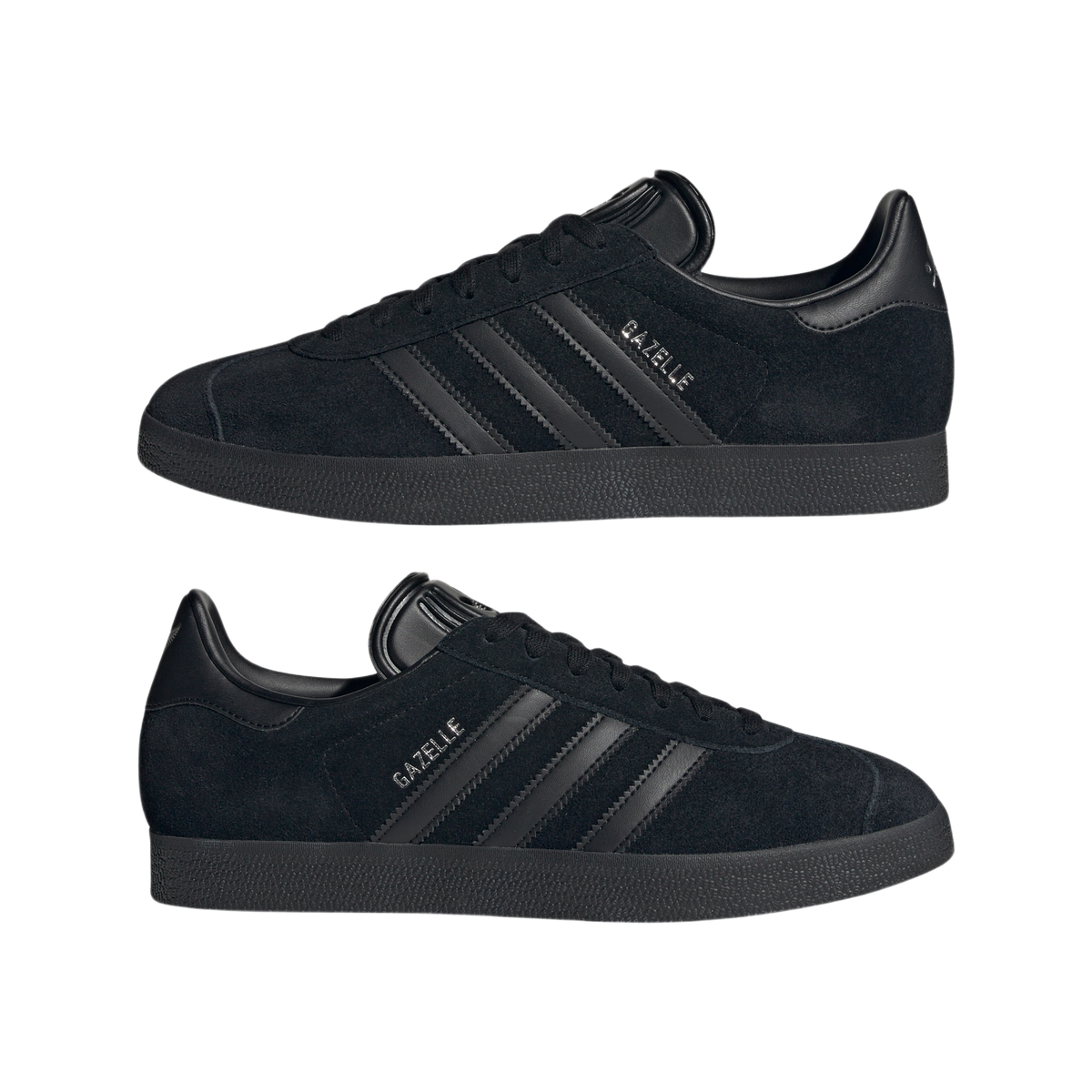 adidas Gazelle All Black Silver Metallic