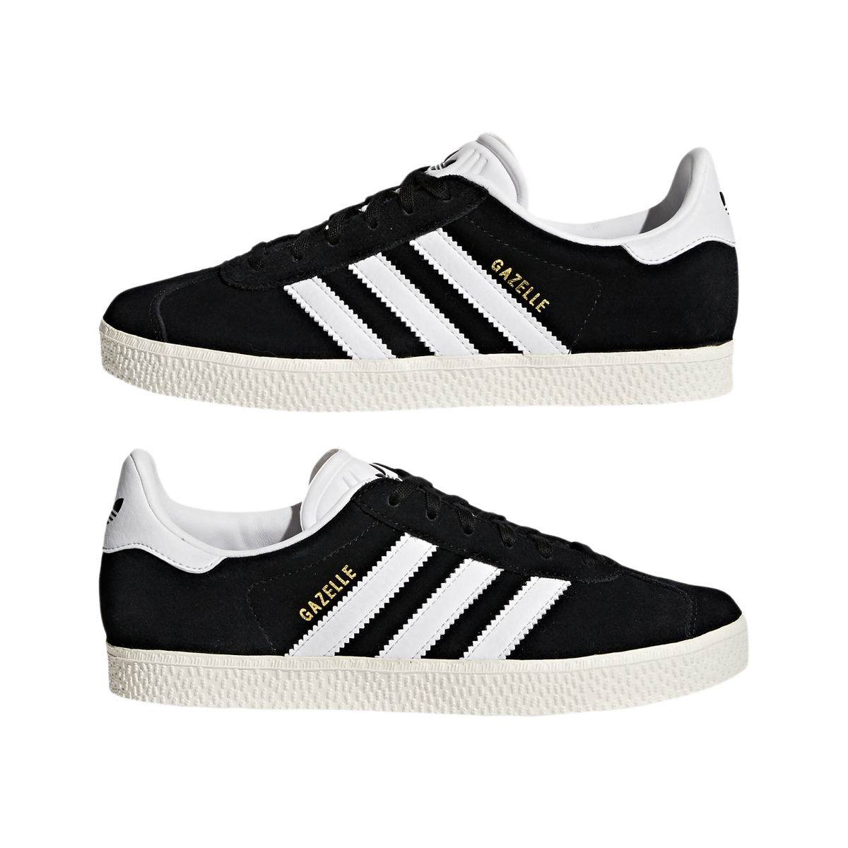 adidas Gazelle Core Black Cloud White Gold Metallic (GS)