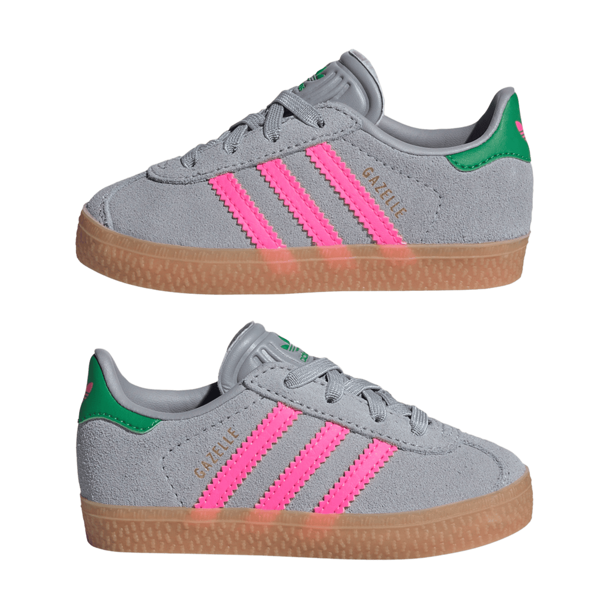 adidas Gazelle Comfort Closure Halo Silver Lucid Pink Green (TD)